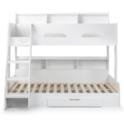 Orion - Kids Triple Sleeper Bed - Storage - White - Wood - 3ft and 4ft - Happy Beds - thumbnail 7