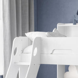 Orion - Kids Triple Sleeper Bed - Storage - White - Wood - 3ft and 4ft - Happy Beds - thumbnail 2