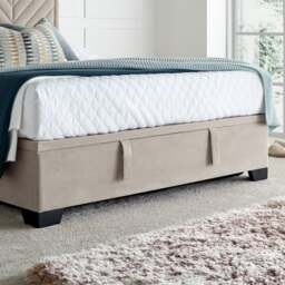 Watson - Super King Size - Ottoman Bed Frame - Warm Stone - Fabric 6FT - Happy Beds - thumbnail 6
