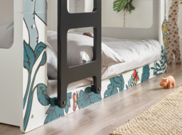 Safari - Single - Wooden Bunk Bed with Animal Graphics - White - Wooden - 3ft - Happy Beds - thumbnail 6