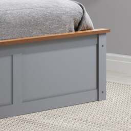 Phoenix - Single - Stone Grey Wooden Ottoman Storage Bed Frame - Slatted Headboard - 3ft - Happy Beds - thumbnail 7
