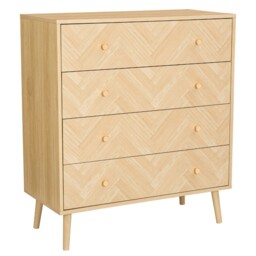 Herringford - 4 Drawer Chest of Drawers - Oak – Wooden – Happy Beds - thumbnail 7
