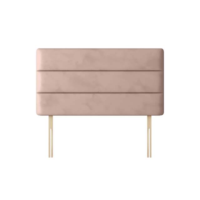 Cornell - Super King Size - Lined Headboard - Pink - Velvet - 6ft - Happy Beds - image 1