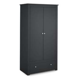 Radley - 2 Door Combination Wardrobe - Grey - Wooden - Happy Beds - thumbnail 2