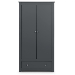 Radley - 2 Door Combination Wardrobe - Grey - Wooden - Happy Beds - thumbnail 4