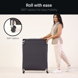 Jay-Be – Single - Hideaway Folding Bed with Rebound e-Fibre Mattress – White/Black – Metal/Fabric – 3ft - thumbnail 6
