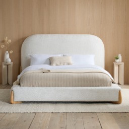 Amalfi - King Size - Low Footend Bed - White - Fabric - 5ft - thumbnail 2