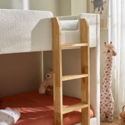 Bring some softness and warmth to your child's bedroom with the Teddy Cream Boucle Fabric Bunk Bed. Shop with fast delivery and 0% interest finance now. - thumbnail 4