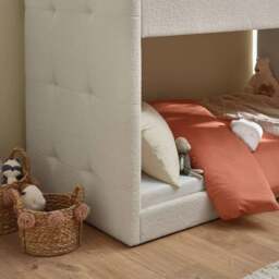 Bring some softness and warmth to your child's bedroom with the Teddy Cream Boucle Fabric Bunk Bed. Shop with fast delivery and 0% interest finance now. - thumbnail 3