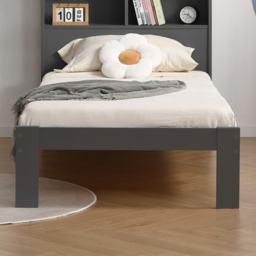 Easton - Single - Bookcase Bed - Grey - Wooden - 3ft - Happy Beds - thumbnail 5