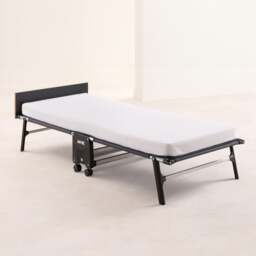 Jay-Be – Single - Rollaway Folding Bed with Memory Mattress – White/Black – Metal/Fabric – 3ft - thumbnail 2