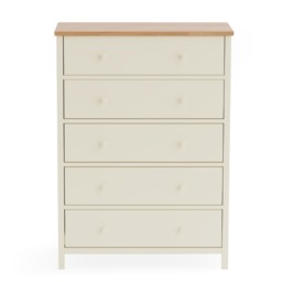 Coxmoor 5-Drawer Chest of Drawers - Oak - Wooden - Happy Beds - thumbnail 2