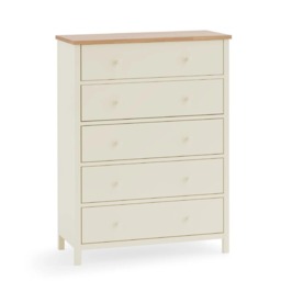 Coxmoor 5-Drawer Chest of Drawers - Oak - Wooden - Happy Beds - thumbnail 3