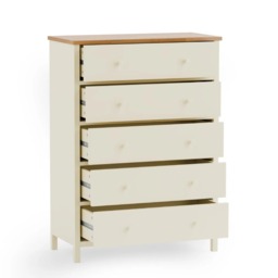 Coxmoor 5-Drawer Chest of Drawers - Oak - Wooden - Happy Beds - thumbnail 4