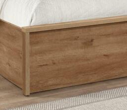 Stockwell - Double - Storage Bed - Oak - Wood - 4ft6 - Happy Beds - thumbnail 4