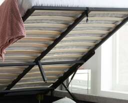 Hannover - Small Double - Ottoman Bed - Light Grey - Velvet - 4ft - Happy Beds - thumbnail 6