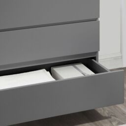 Oslo - 3 Drawer Chest of Drawers - Grey - Wooden - Happy Beds - thumbnail 4