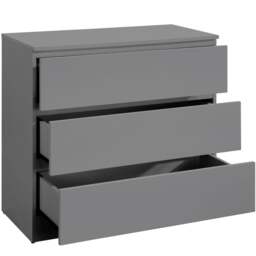 Oslo - 3 Drawer Chest of Drawers - Grey - Wooden - Happy Beds - thumbnail 6