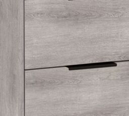 Bali – 2-Drawer Bedside Table – Grey Oak – Wooden - Happy Beds - thumbnail 4