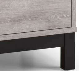 Bali – 2-Drawer Bedside Table – Grey Oak – Wooden - Happy Beds - thumbnail 5