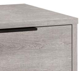 Bali – 2-Drawer Bedside Table – Grey Oak – Wooden - Happy Beds - thumbnail 6