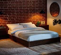 Marston – Double – Platform Bed – Rustic– Wooden – 4ft6 - Happy Beds - thumbnail 6
