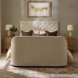 Kira - Super King Size - 2 Drawer Storage TV Bed - White - Fabric - 6ft - Happy Beds - thumbnail 3