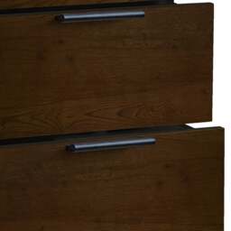 Alba – 5-Drawer Narrow Chest of Drawers – Walnut and Black – Lacquered MDF - Happy Beds - thumbnail 5