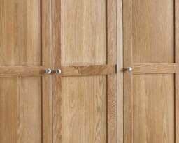 Mallory - 3 Door Wardrobe - Oak - Wood - thumbnail 4