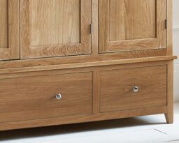 Mallory - 3 Door Wardrobe - Oak - Wood - thumbnail 6