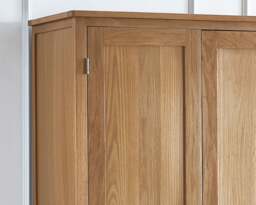 Mallory - 3 Door Wardrobe - Oak - Wood - thumbnail 2