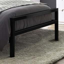 Soto - Single - Low Foot-End Metal Bed - Satin Black - Metal - 3ft - Happy Beds - thumbnail 3