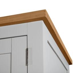 Richmond - 2 Door Combination Wardrobe - Grey/Oak - Wooden - Happy Beds - thumbnail 4