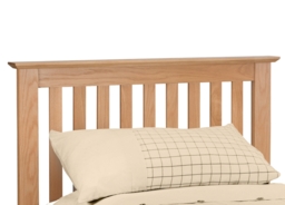 Salerno King Size Oak Finish Wooden Bed Frame - Low Foot End - 5ft - Happy Beds - thumbnail 5
