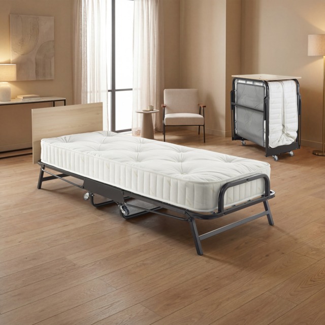 Jay-Be Small Single - Crown Premier Folding Guest Bed with Deep Sprung Mattress - 2ft6 - Happy Beds - image 1
