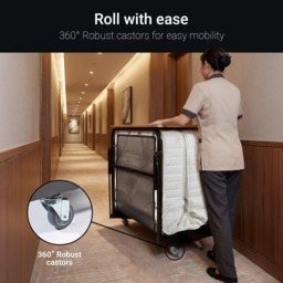 Jay-Be Small Single - Crown Premier Folding Guest Bed with Deep Sprung Mattress - 2ft6 - Happy Beds - thumbnail 8