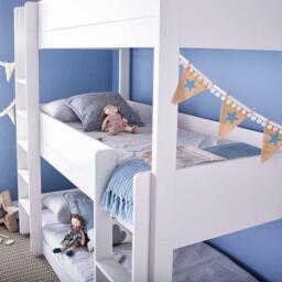 Snowdon - Kids Triple Sleeper Bunk Bed - White - Wood - 3ft - Happy Beds - thumbnail 4