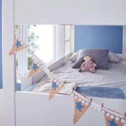 Snowdon - Kids Triple Sleeper Bunk Bed - White - Wood - 3ft - Happy Beds - thumbnail 5