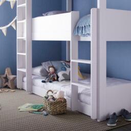 Snowdon - Kids Triple Sleeper Bunk Bed - White - Wood - 3ft - Happy Beds - thumbnail 3