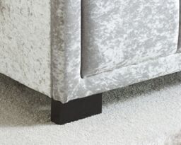 Hannover - Double -Light Grey - Velvet - 4ft6 - Happy Beds - thumbnail 4