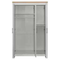 Highgate - 3 Door Wardrobe - Grey/Oak - Wooden - Happy Beds - thumbnail 4