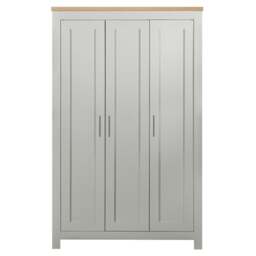 Highgate - 3 Door Wardrobe - Grey/Oak - Wooden - Happy Beds - thumbnail 2