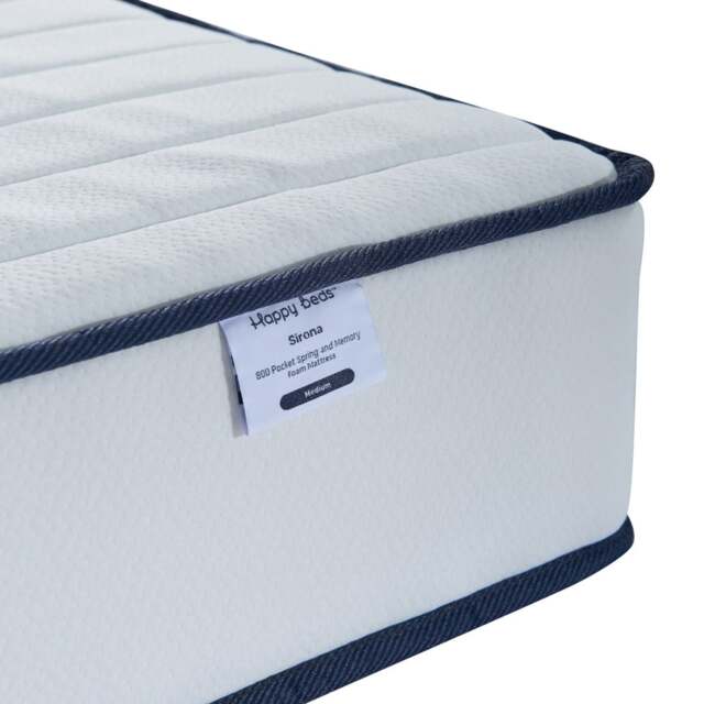 SleepSoul Sirona - Small Double - 800 Pocket Spring Memory Foam Mattress - Foam/Fabric - Vacuum Packed - 4ft - image 1
