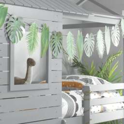 Adventure - Single - Kids House Style Bunk Bed - Grey - Wooden - 3ft - Happy Beds - thumbnail 5