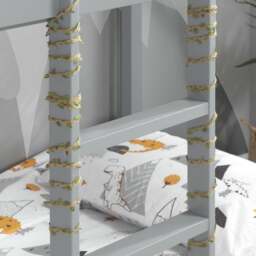 Adventure - Single - Kids House Style Bunk Bed - Grey - Wooden - 3ft - Happy Beds - thumbnail 8