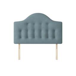 Victor - Small Double - Buttoned Headboard - Duck Egg Blue - Fabric - 4ft - Happy Beds - thumbnail 1