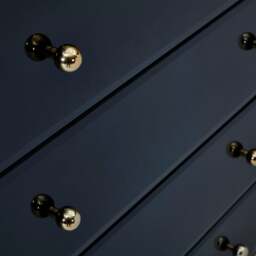 Fenwick - 4 Drawer Chest - Black/Gold - Glass/Metal - Happy Beds - thumbnail 6