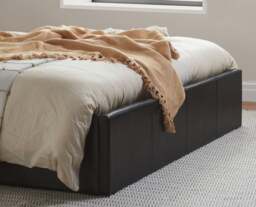 Berlin - Small Double - Brown Leather Ottoman Storage Bed Frame - Small Double -Happy Beds - thumbnail 8