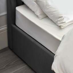 Croft - Super King Size - TV Bed with Storage Compartment - Dark Grey - Velvet - 6ft - Happy Beds - thumbnail 5