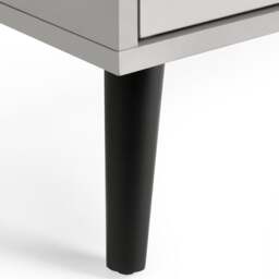 Alba – 4-Drawer Wide Chest of Drawers – Silk Grey – Lacquered MDF - Happy Beds - thumbnail 4